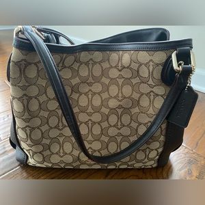 Coach monogrammed leather handbag - like new